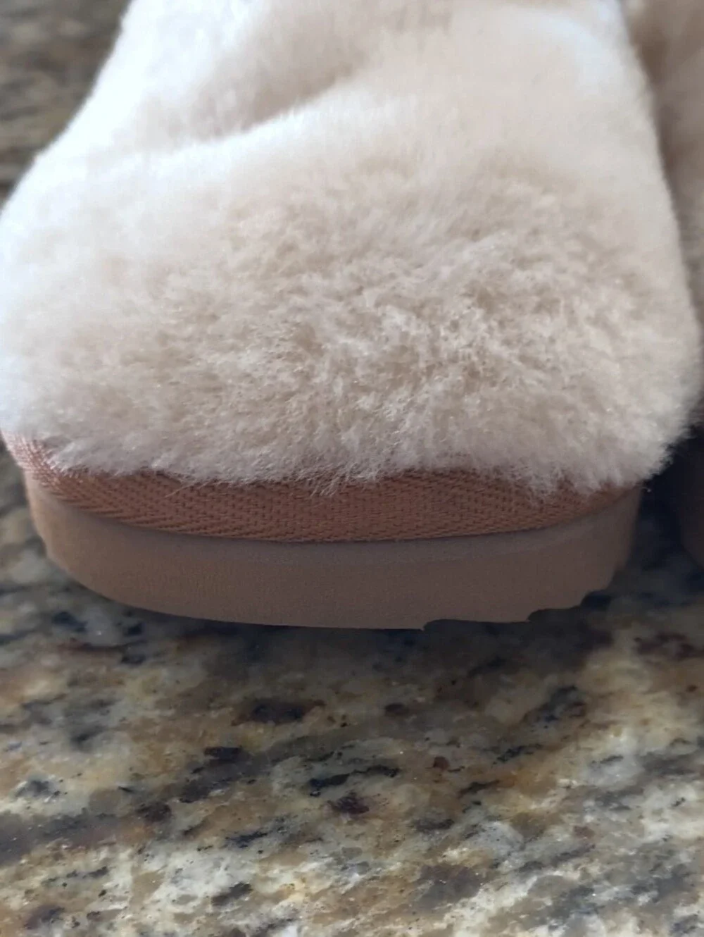 UGG Girls Plush Shearling Slide Slippers in Blush